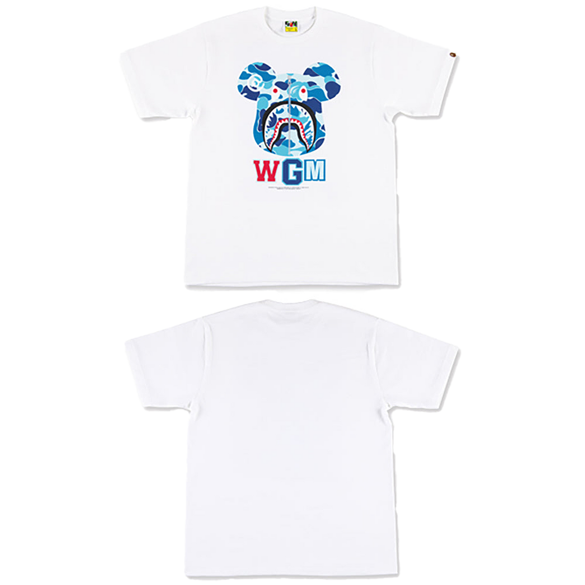 BE@RTEE BAPE(R)-ABC SHARK (WHITE×BLUE)