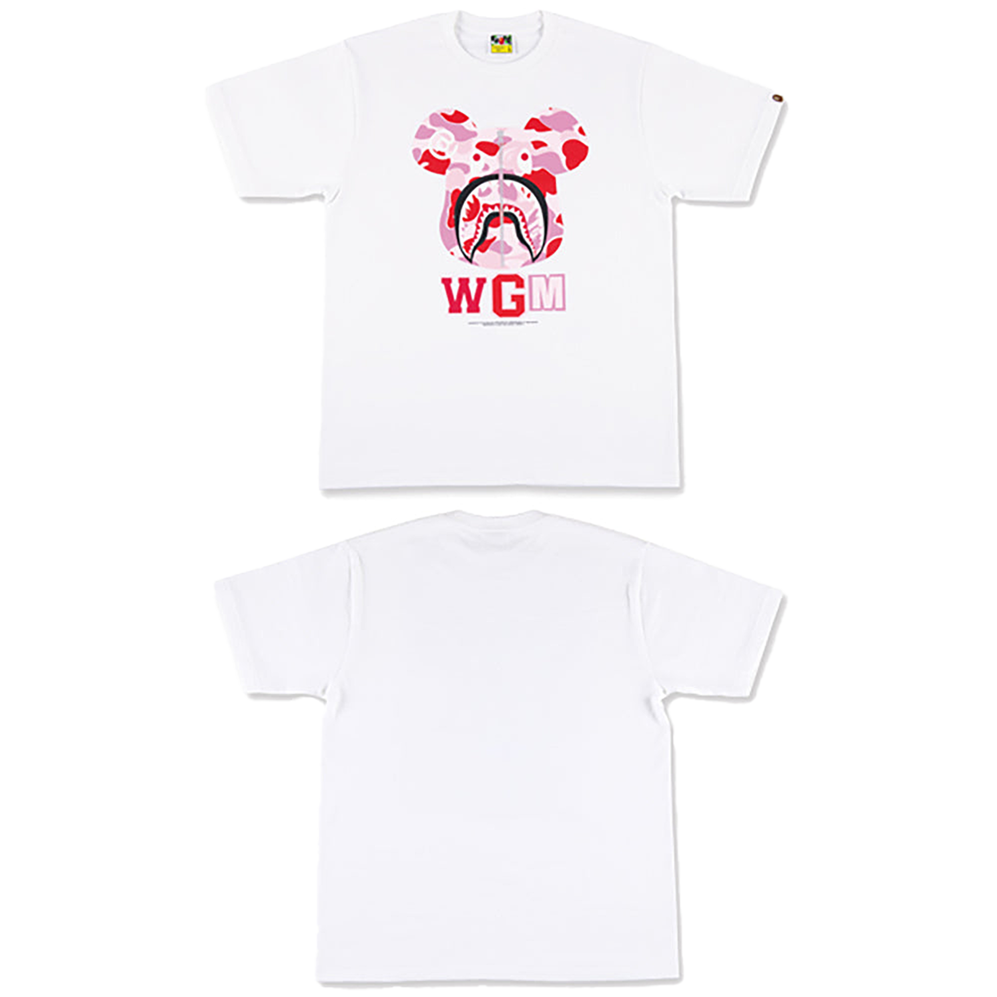 BE@RTEE BAPE(R)-ABC SHARK (WHITE×PINK)