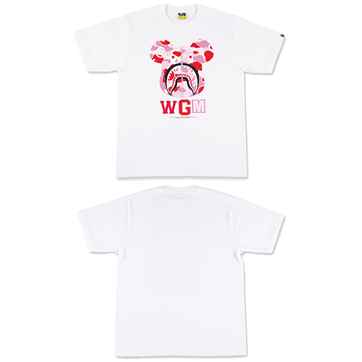BE@RTEE BAPE(R)-ABC SHARK (WHITE×PINK)