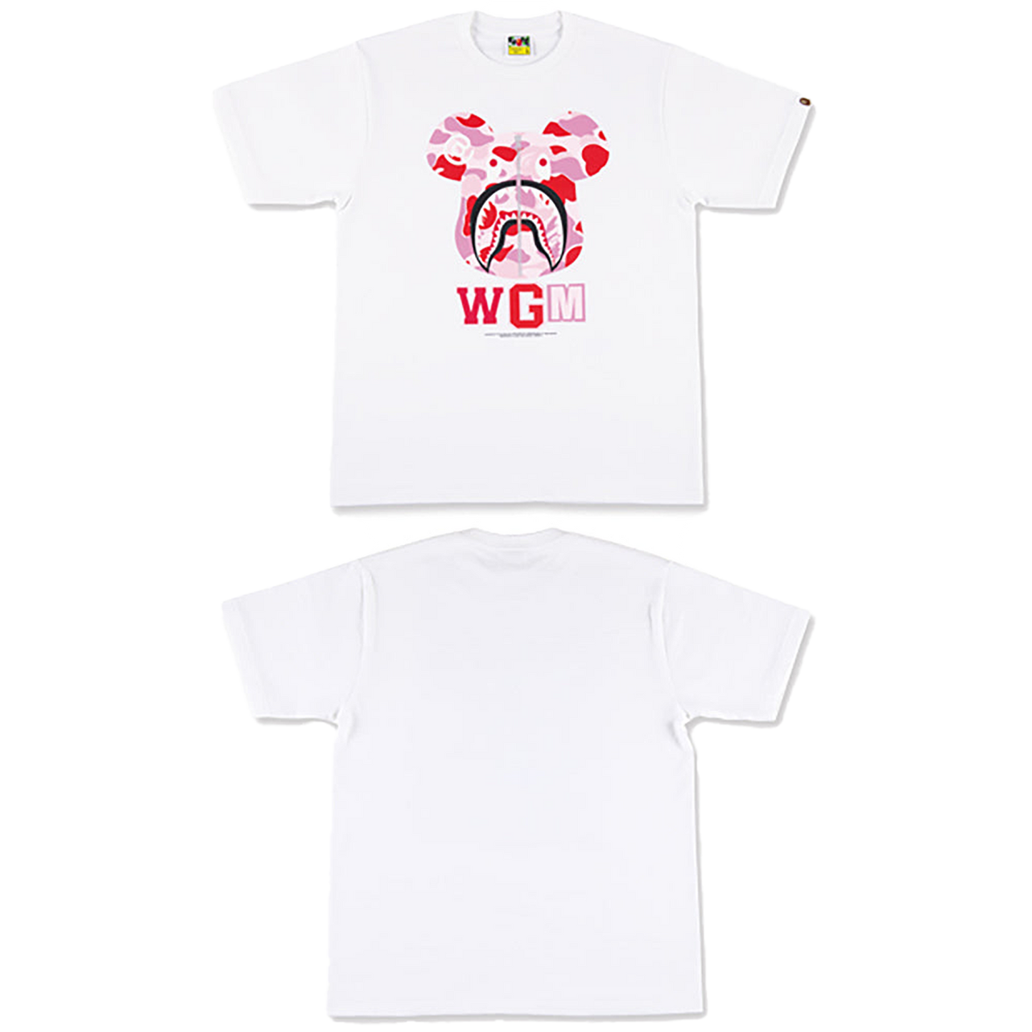 BE@RTEE BAPE(R)-ABC SHARK (WHITE×PINK)