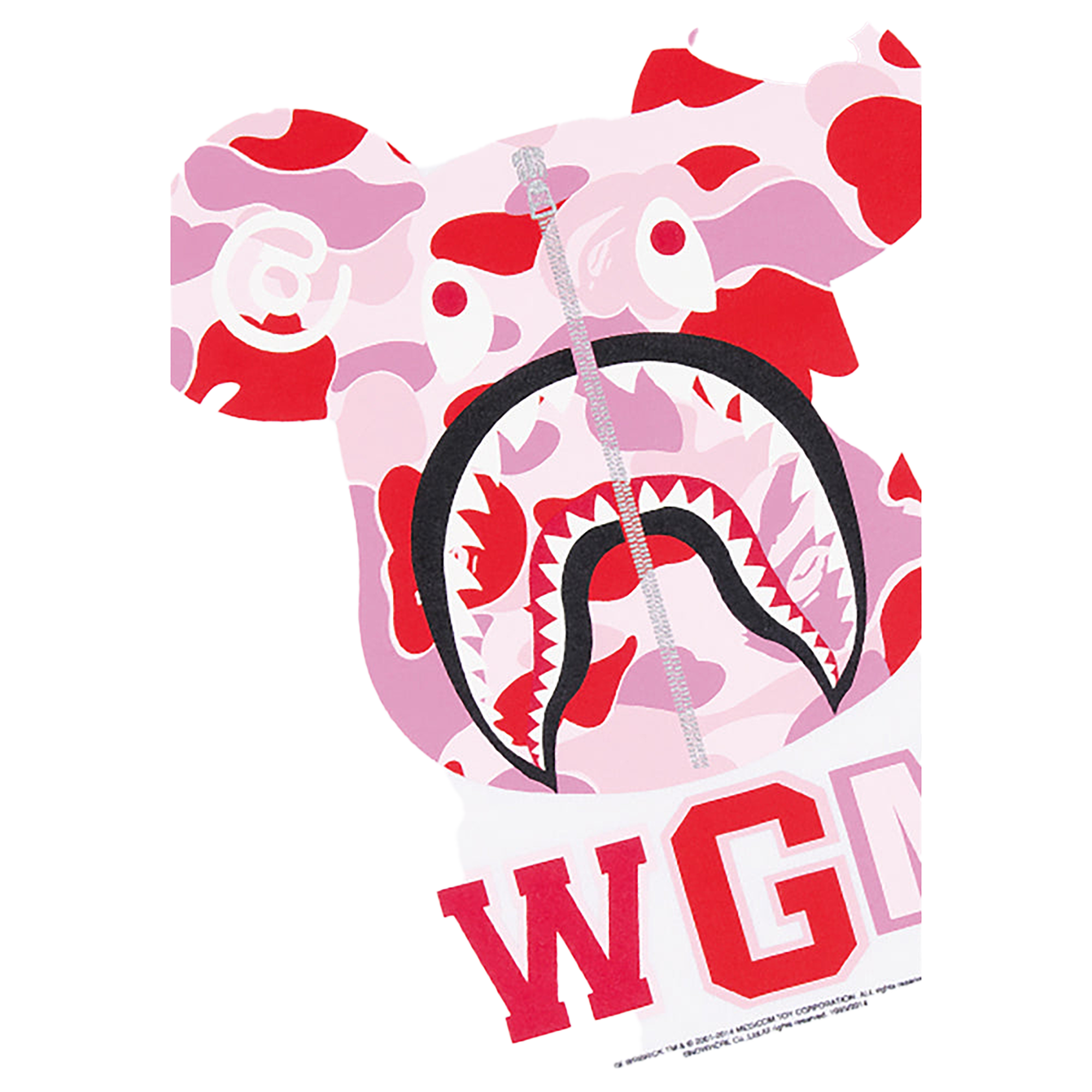 BE@RTEE BAPE(R)-ABC SHARK (WHITE×PINK)
