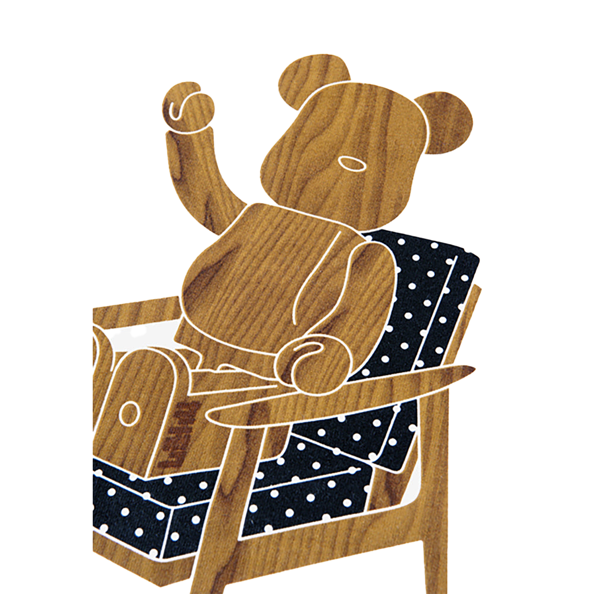 BE@RTEE KARIMOKU-CHAIR (WHITE-DOT)