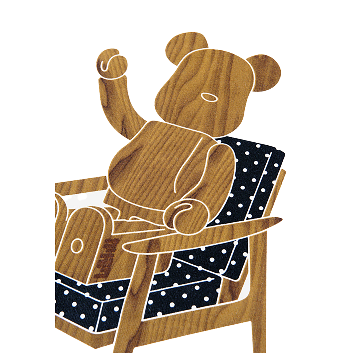 BE@RTEE KARIMOKU-CHAIR (WHITE-DOT)