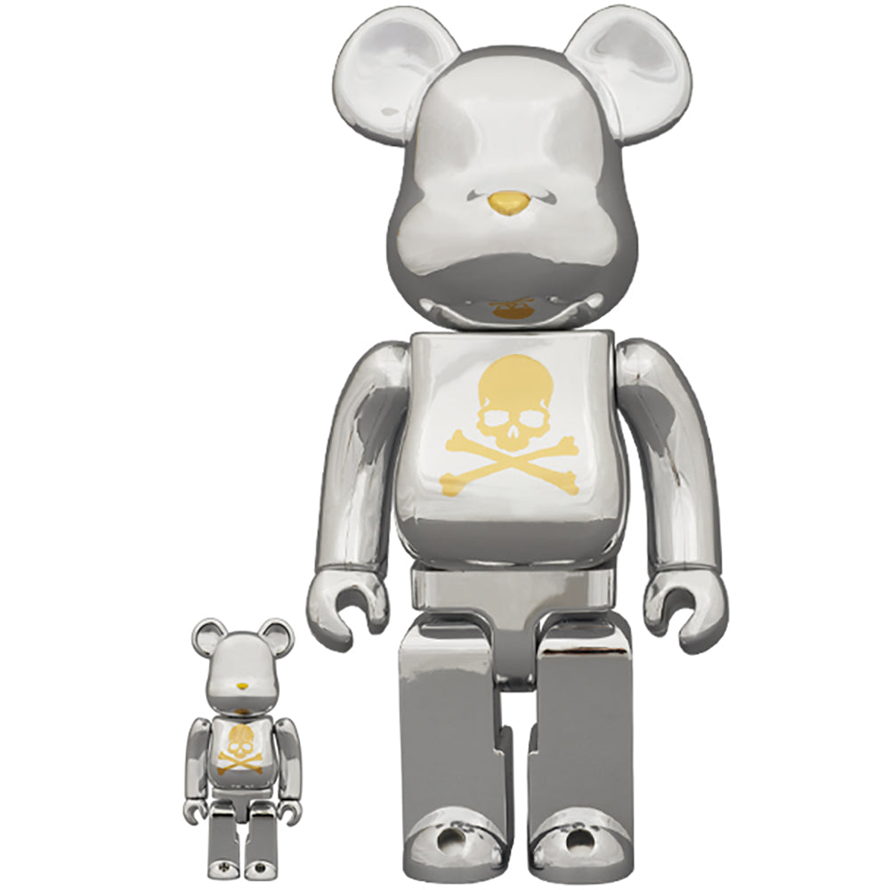 BE@RBRICK mastermind JAPAN CHROME SILVER 100% & 400%_0