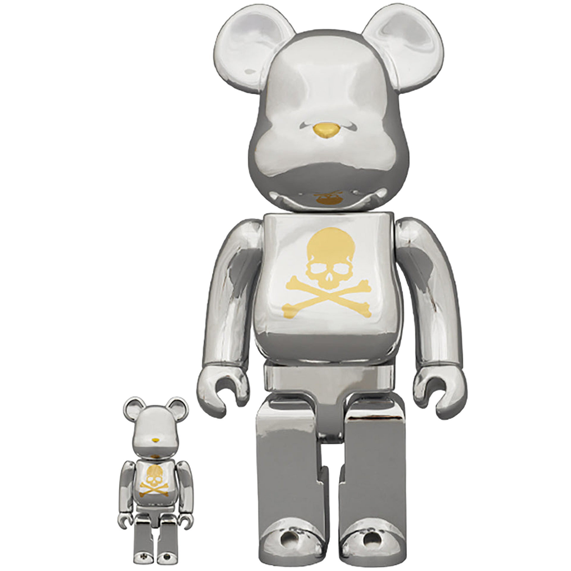 BE@RBRICK mastermind JAPAN CHROME SILVER 100% & 400% | MEDICOM TOY