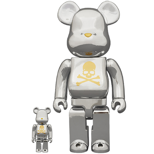 BE@RBRICK mastermind JAPAN CHROME SILVER 100% & 400%