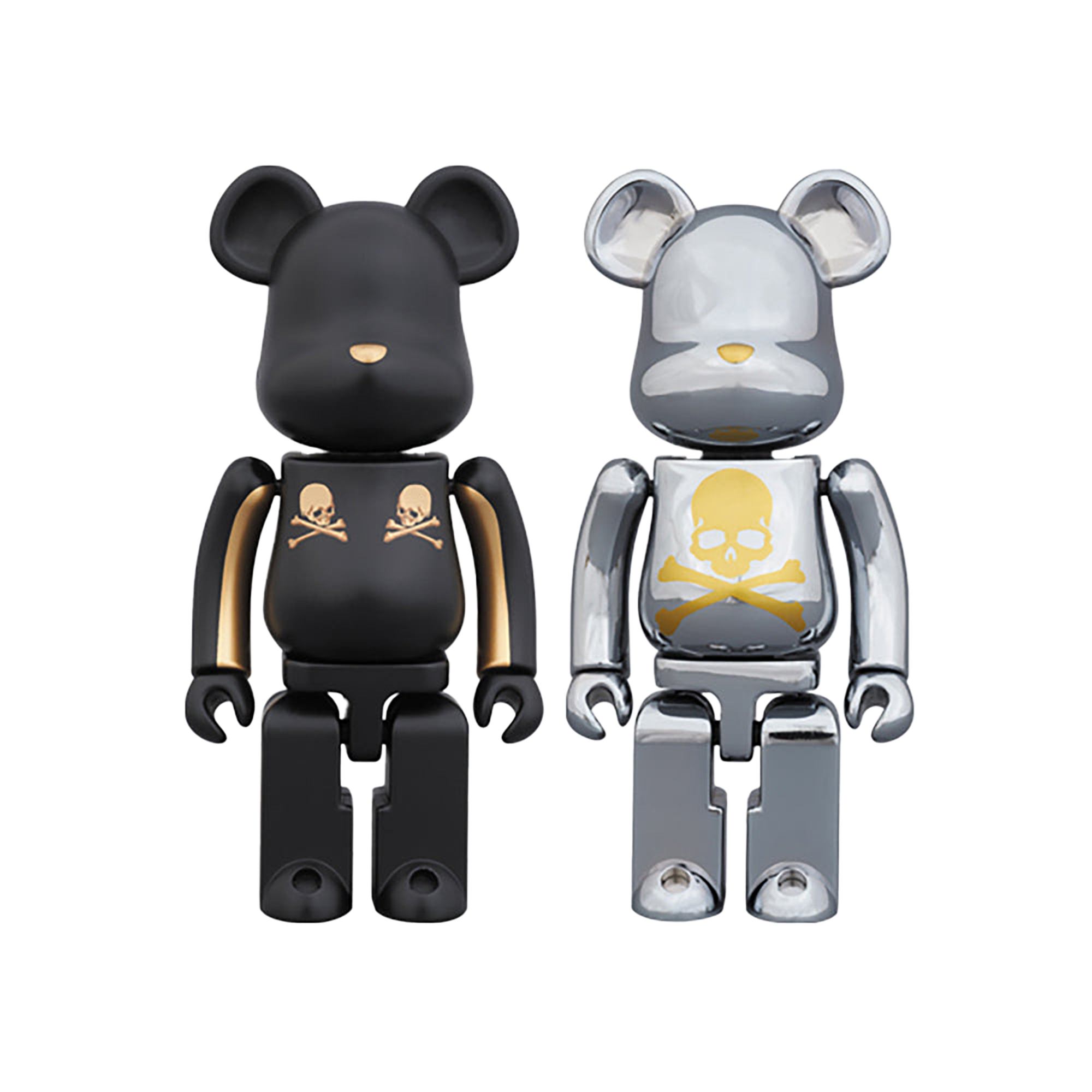 BE@RBRICK 超合金 mastermind JAPAN 2pack GOLD STRIPE ＆ CHROME SILVER