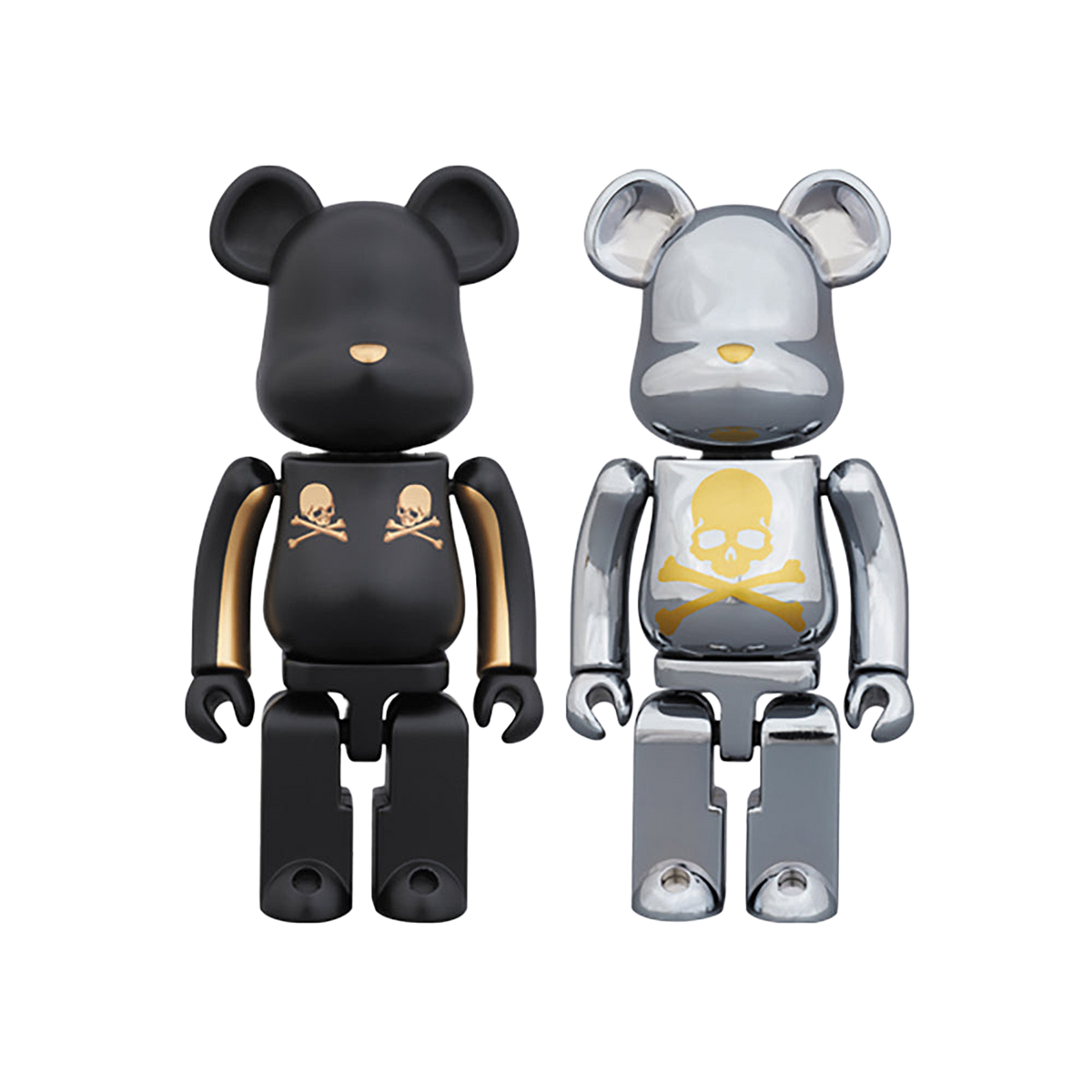 BE@RBRICK 超合金 mastermind JAPAN 2pack GOLD STRIPE ＆ CHROME SILVER