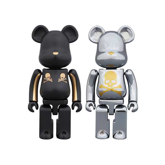 BE@RBRICK 超合金 mastermind JAPAN 2pack GOLD STRIPE ＆ CHROME SILVER