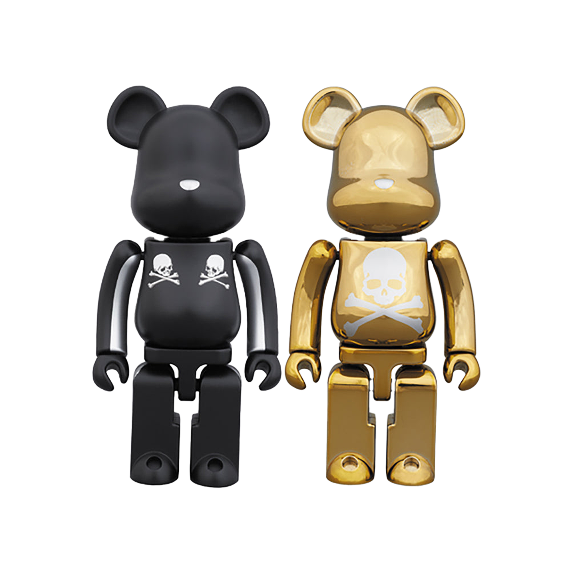 BE@RBRICK 超合金 mastermind JAPAN 2pack SILVER STRIPE ＆ CHROME GOLD