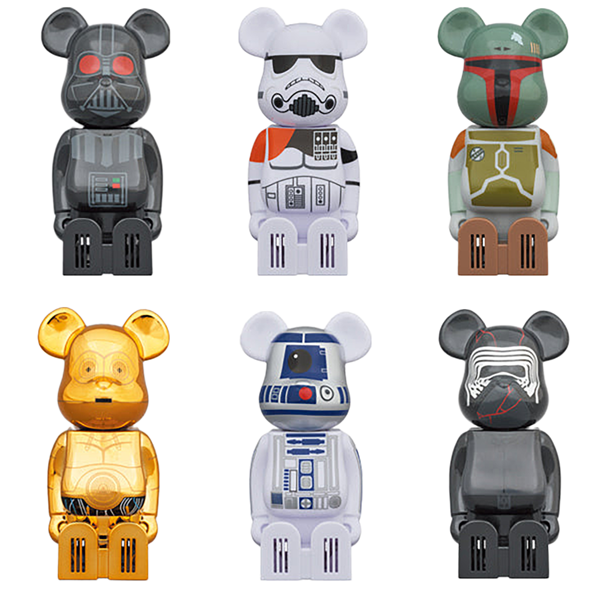 cleverin BE@RBRICK STAR WARS DARTH VADER／SANDTROOPER／BOBA FETT／ C-3PO／R2-D2／KYLO REN
