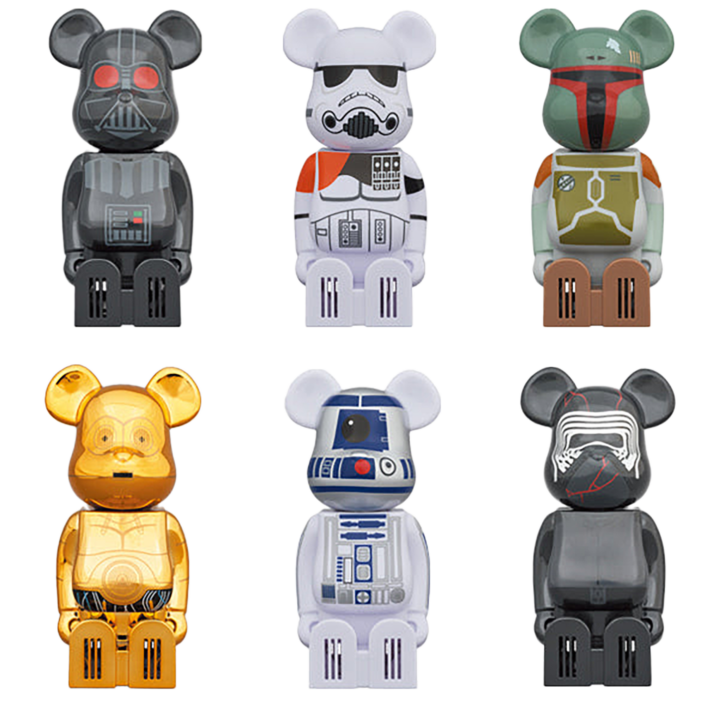 cleverin BE@RBRICK STAR WARS DARTH VADER／SANDTROOPER／BOBA FETT／ C-3PO／R2-D2／KYLO REN