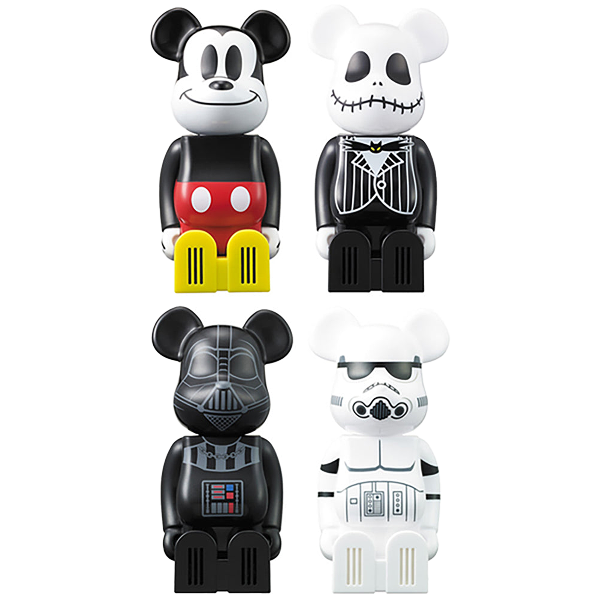 Cleverin BE@RBRICK ミッキーマウス／ジャック・スケリントン／ダース・ベイダー／ストームトルーパー