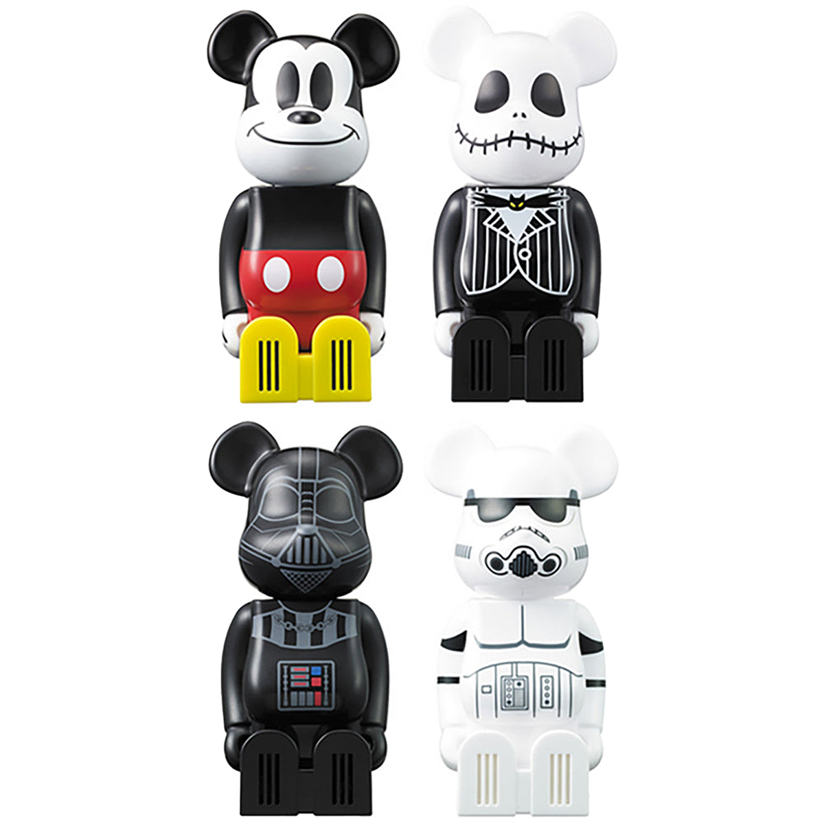 Cleverin BE@RBRICK ミッキーマウス／ジャック・スケリントン／ダース・ベイダー／ストームトルーパー