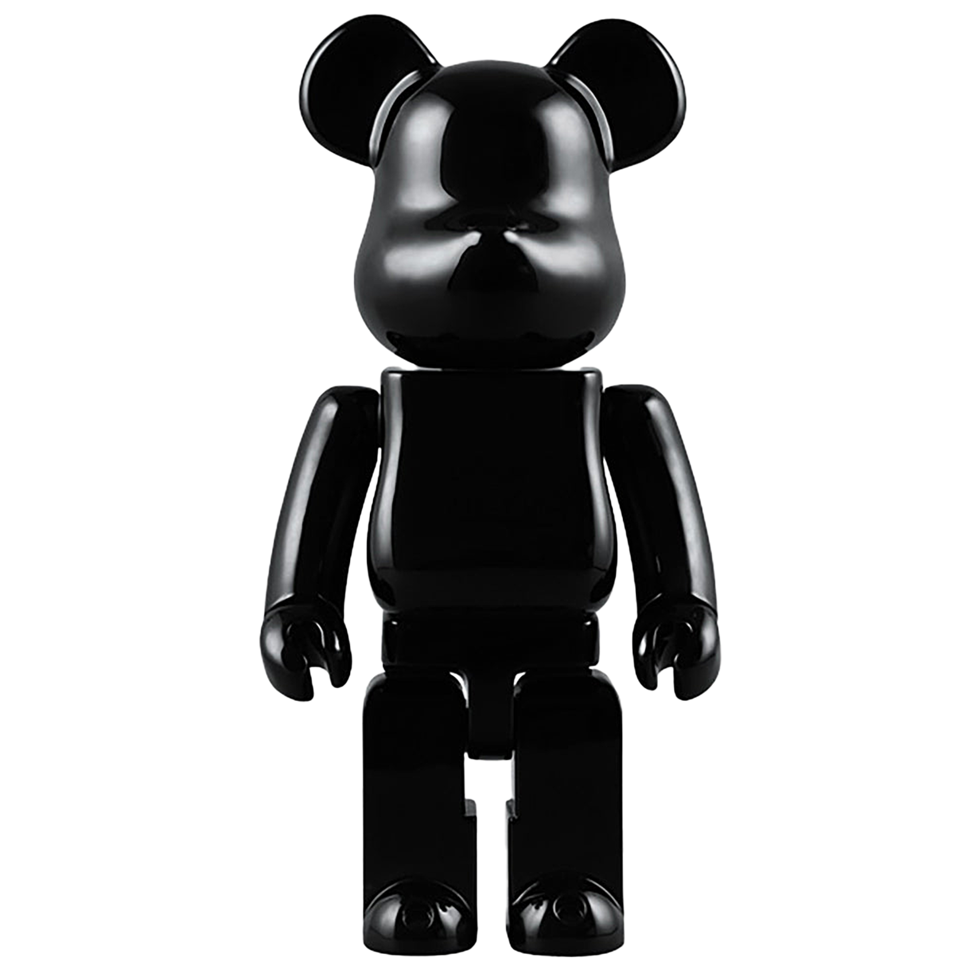 400% PIANO BLACK WOOD BE@RBRICK