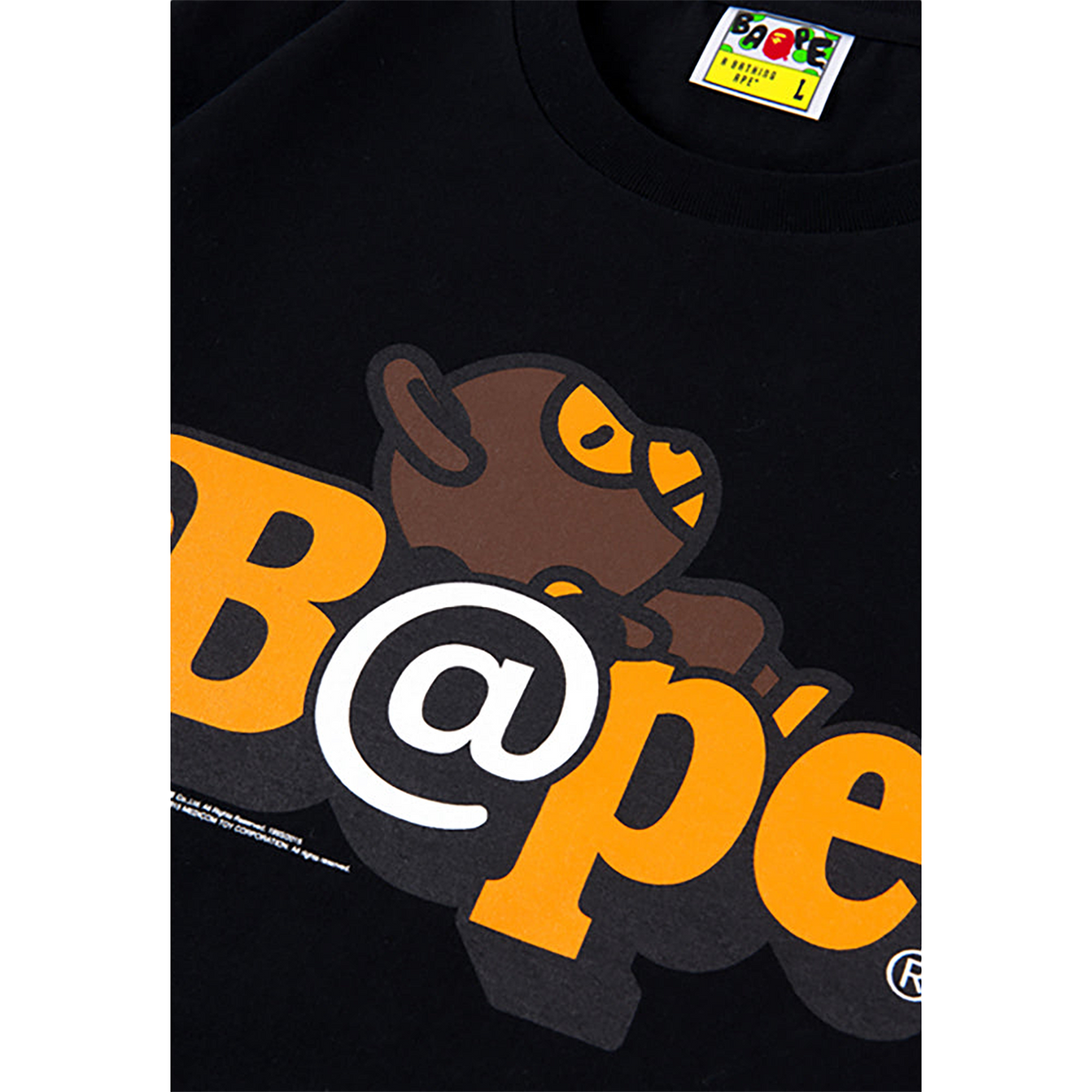 BE@RTEE BAPE(R)-BE@R ON BAPE(R) (BLACK)