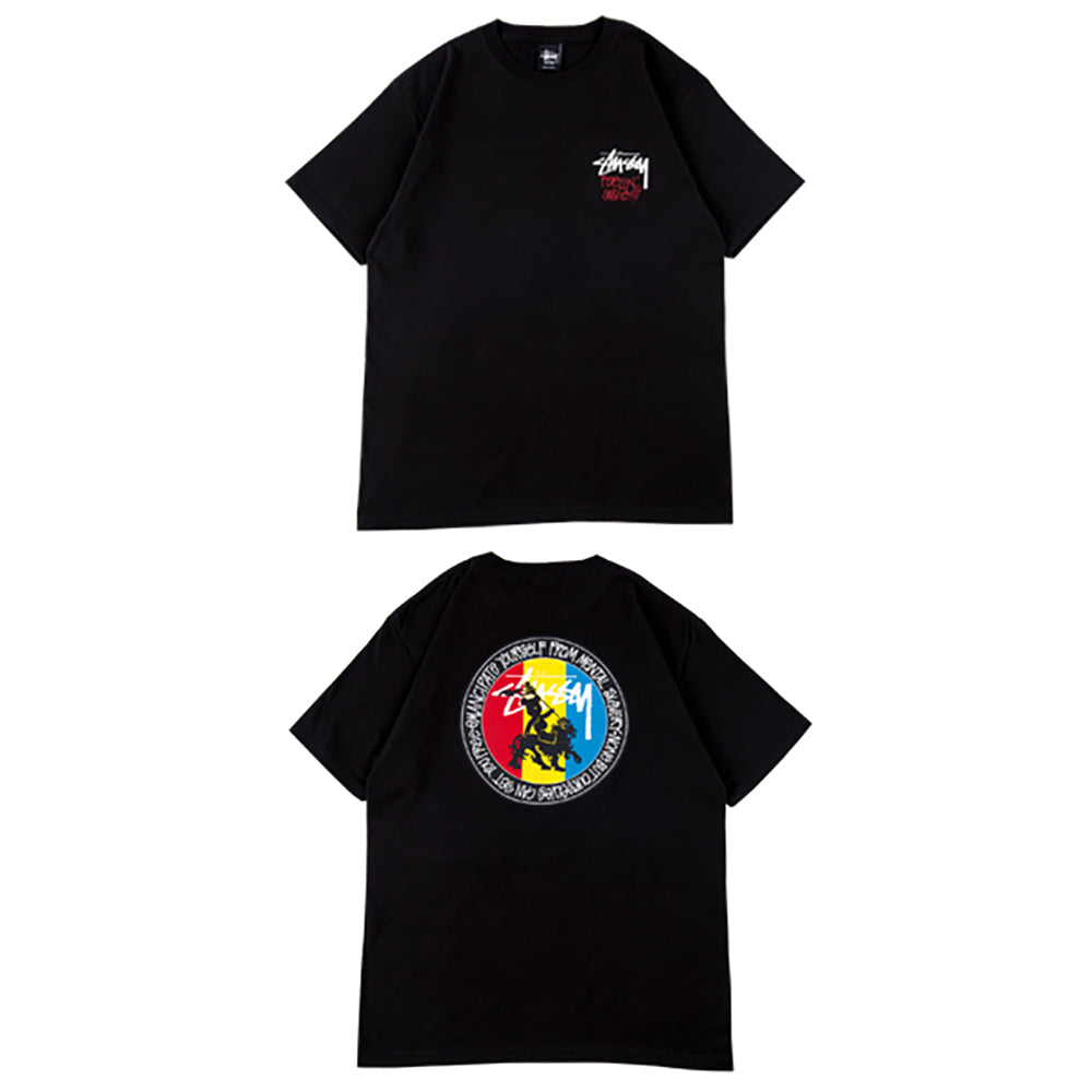 BE@RTEE STUSSY-LION (BLACK)_0