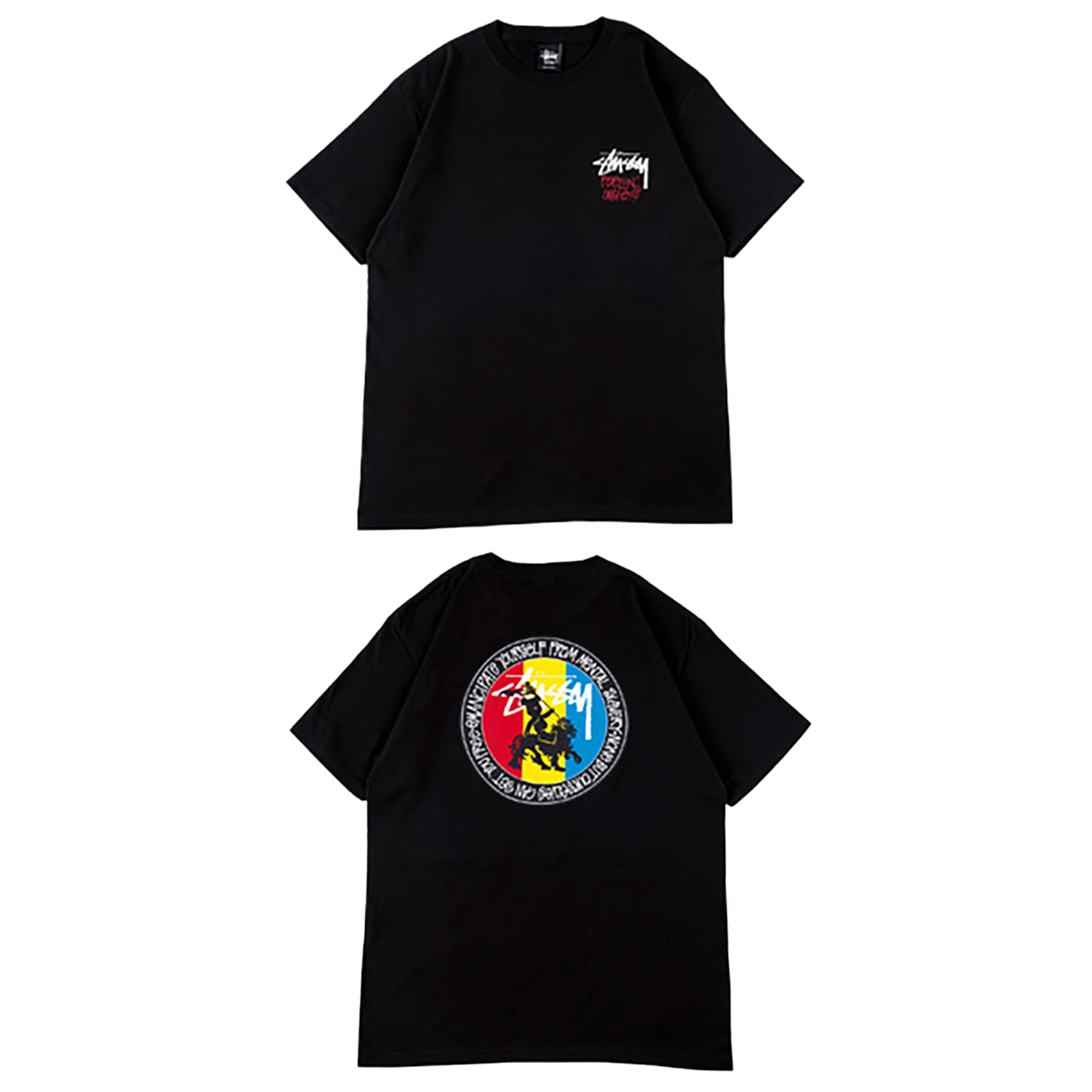 BE@RTEE STUSSY-LION (BLACK)