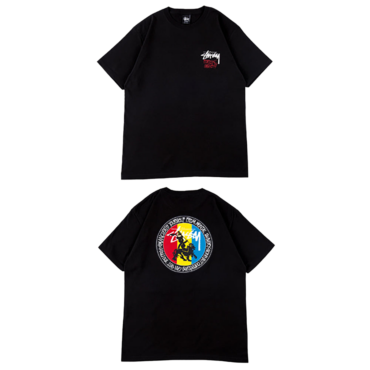 BE@RTEE STUSSY-LION (BLACK)
