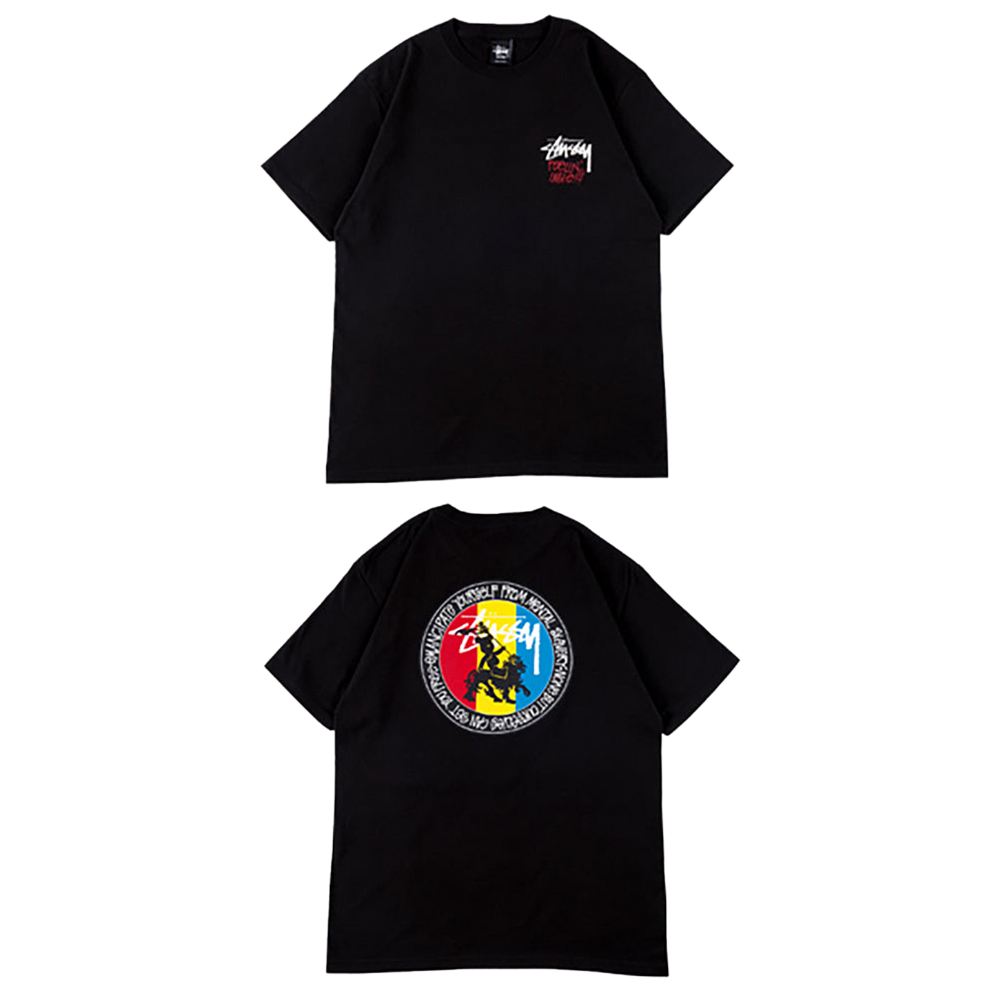 BE@RTEE STUSSY-LION (BLACK)