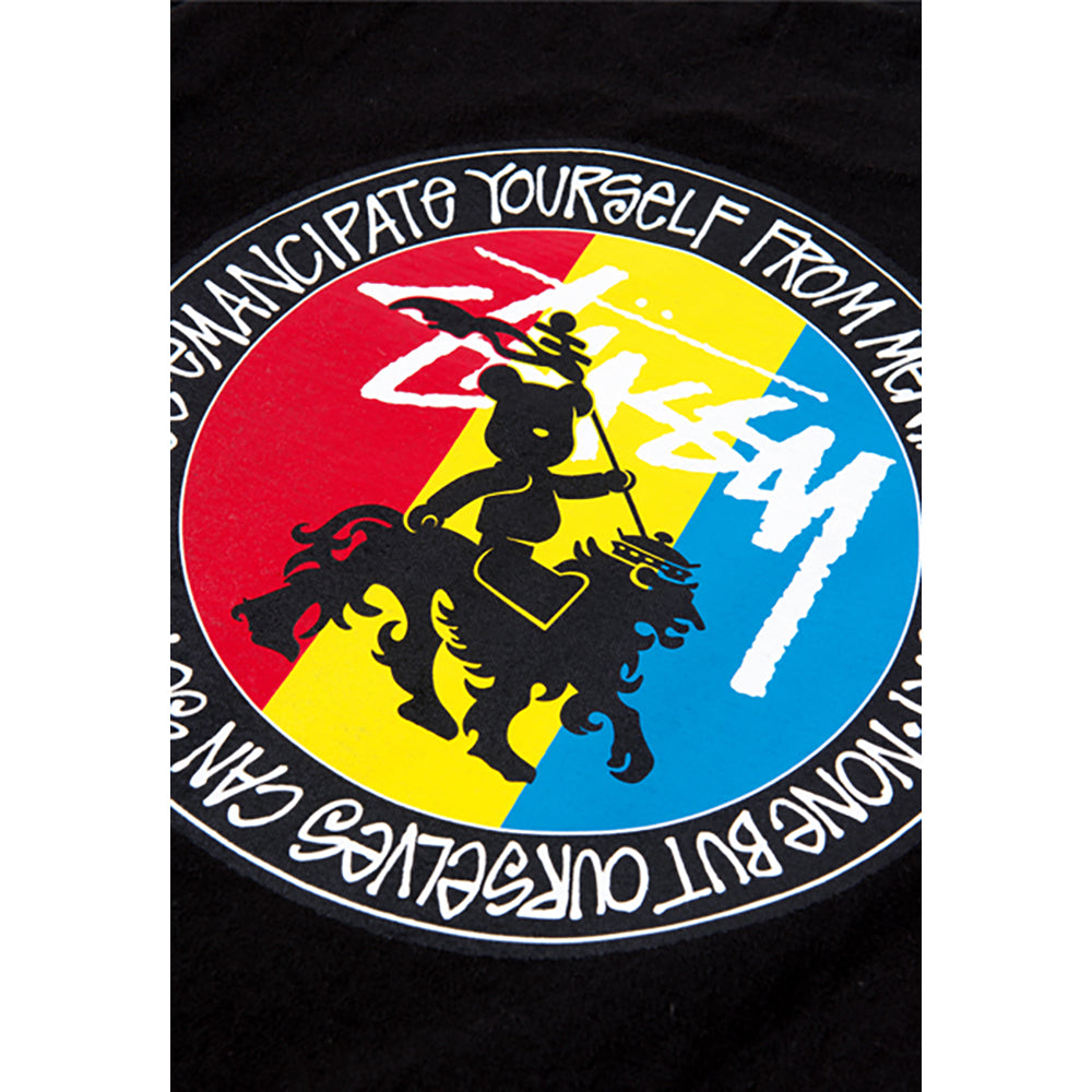 BE@RTEE STUSSY-LION (BLACK)_2