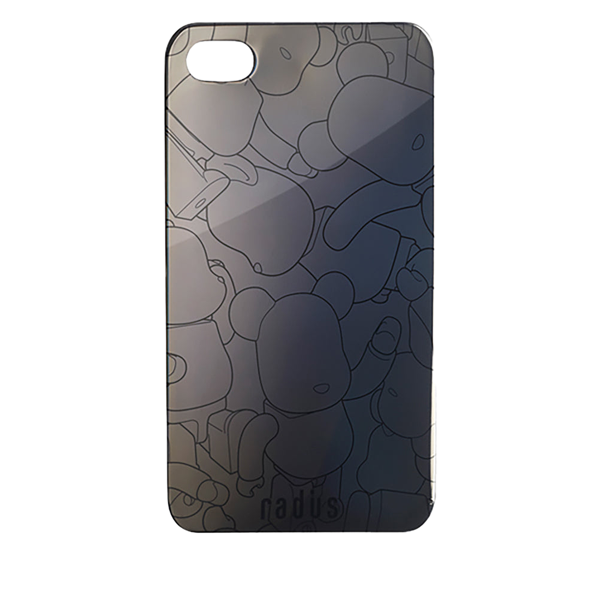 BE@RBRICK back cover for iPhone 4 (BLACK X BLACK CHROME) / (ＷＨITE X BLACK CHROME)