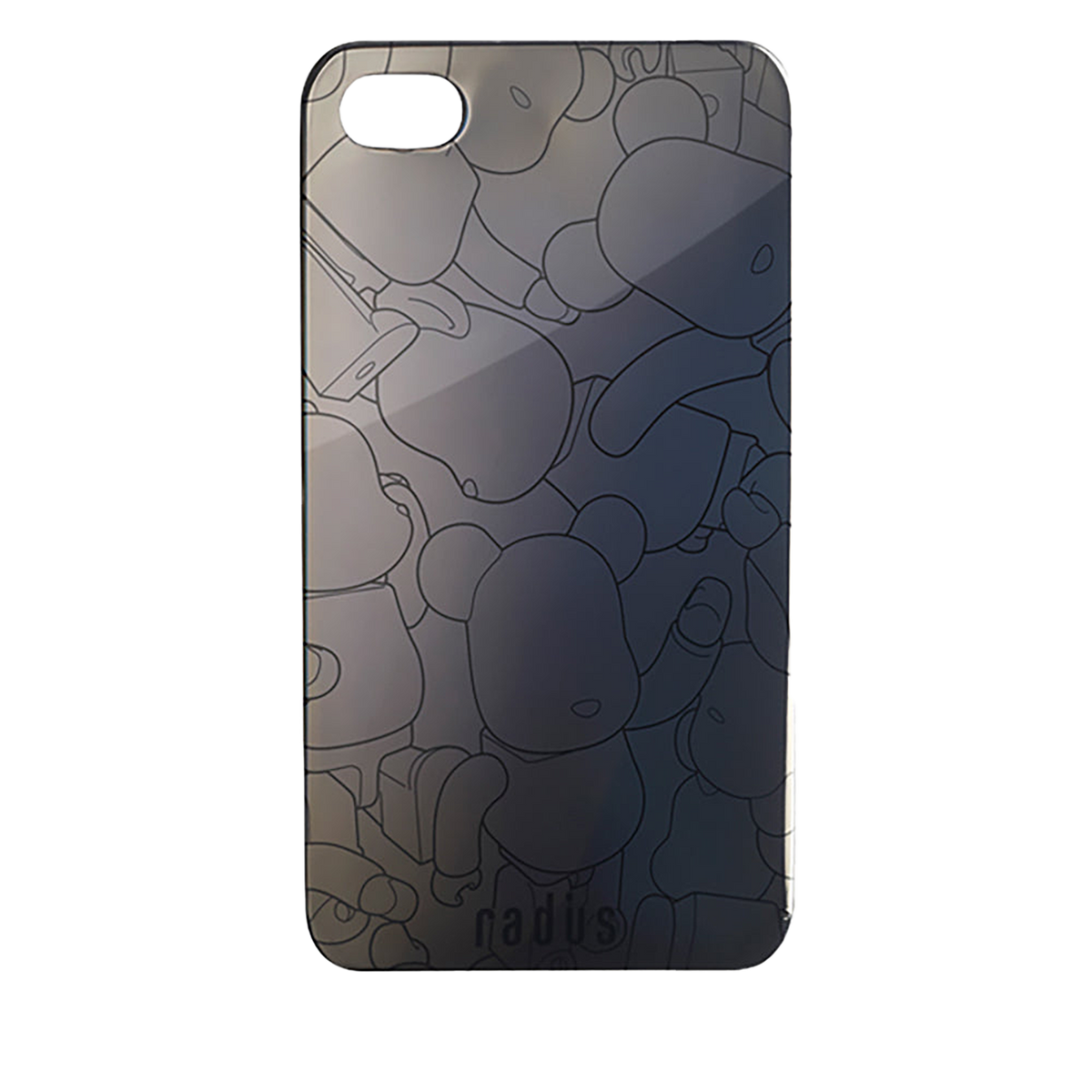 BE@RBRICK back cover for iPhone 4 (BLACK X BLACK CHROME) / (ＷＨITE X BLACK CHROME)