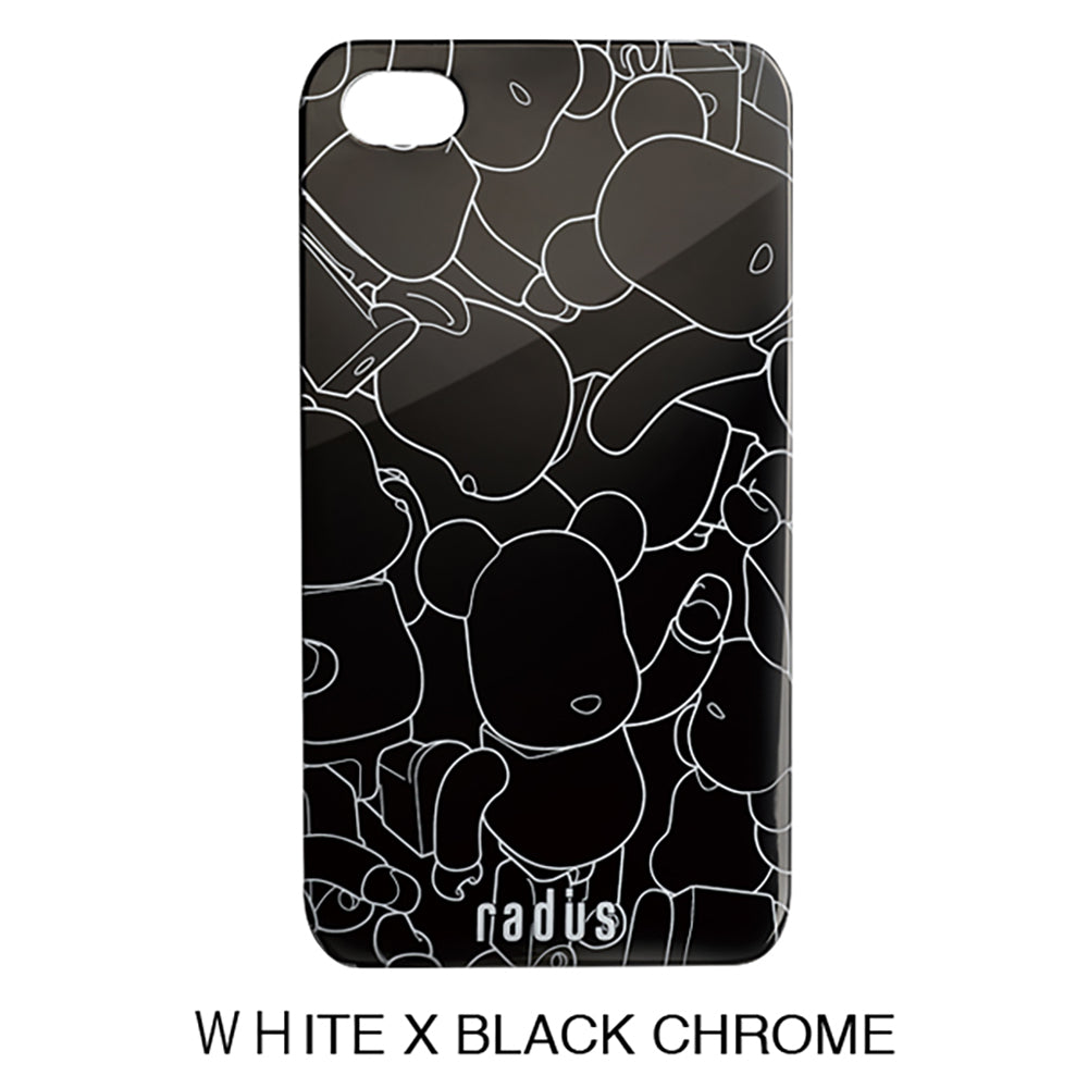 BE@RBRICK back cover for iPhone 4 (BLACK X BLACK CHROME) / (ＷＨITE X BLACK CHROME)_2