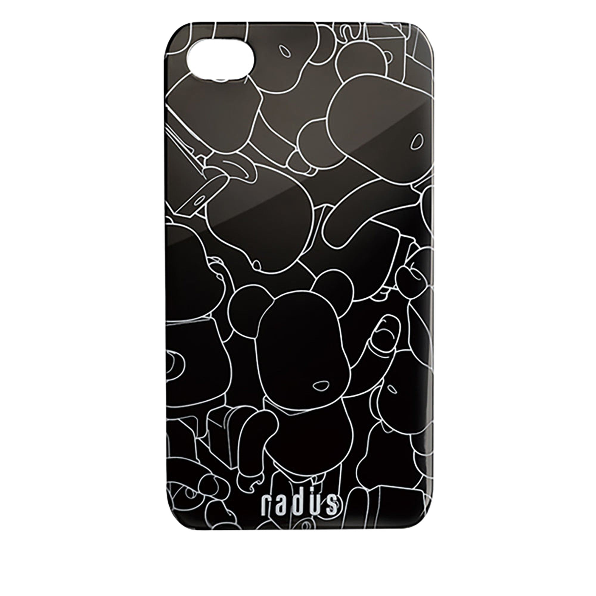 BE@RBRICK back cover for iPhone 4 (BLACK X BLACK CHROME) / (ＷＨITE X BLACK CHROME)