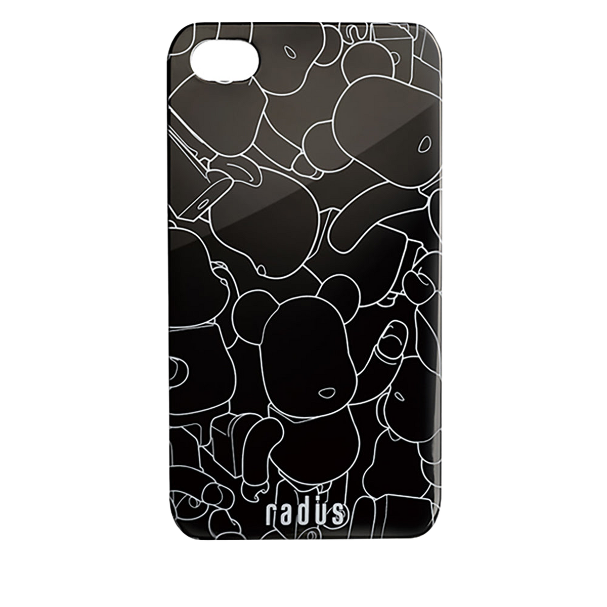 BE@RBRICK back cover for iPhone 4 (BLACK X BLACK CHROME) / (ＷＨITE X BLACK CHROME)