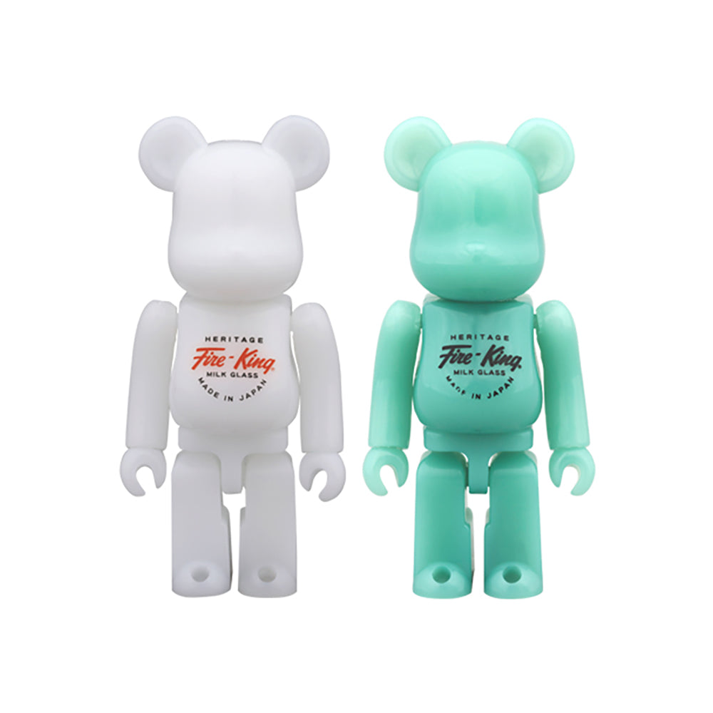 BE@RBRICK Fire-King 100%（WHITE / JADE-ITE）_0