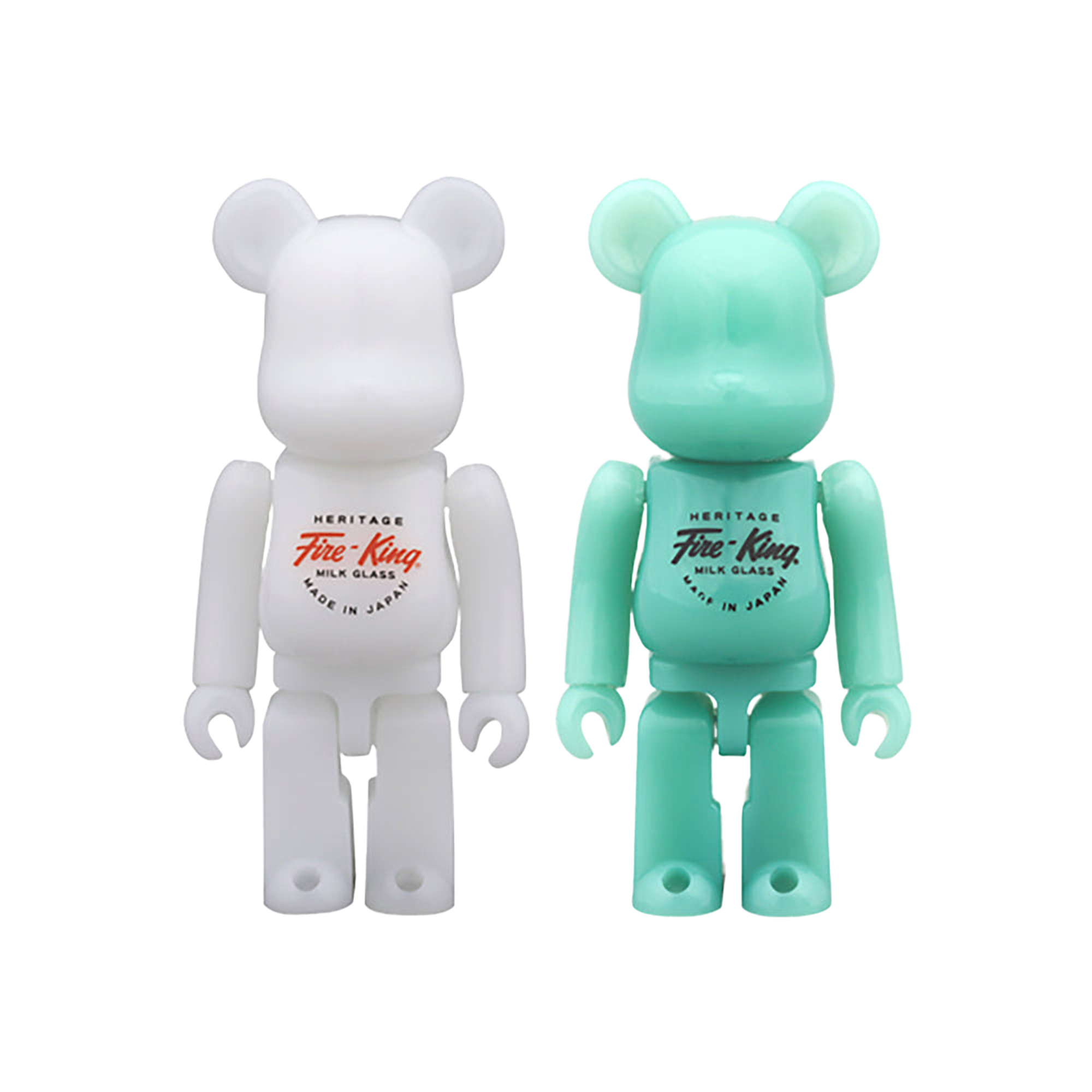 BE@RBRICK Fire-King 100%（WHITE / JADE-ITE）