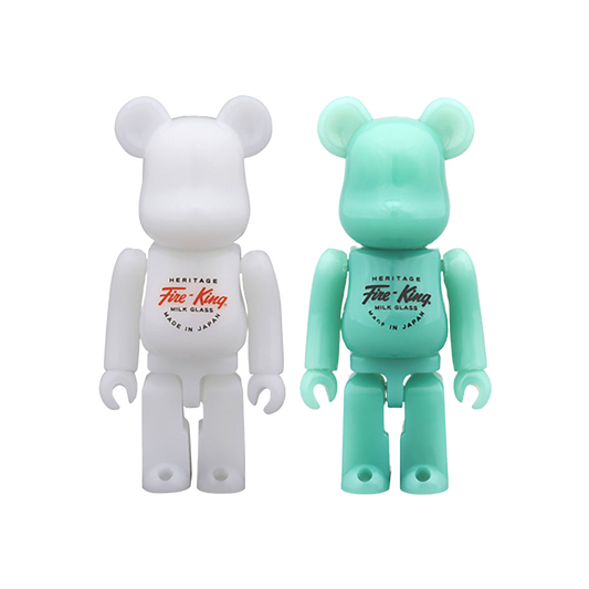 BE@RBRICK Fire-King 100%（WHITE / JADE-ITE）