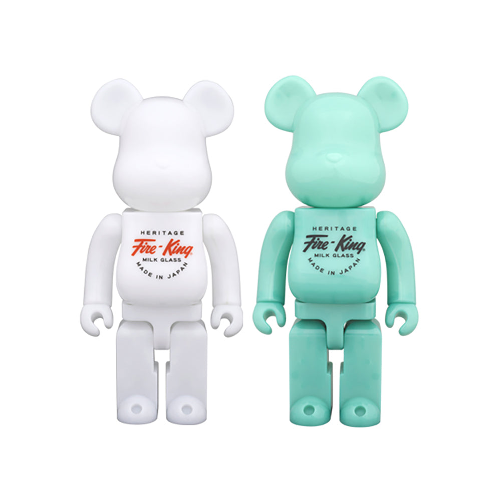 BE@RBRICK Fire-King 400%（WHITE / JADE-ITE）_0