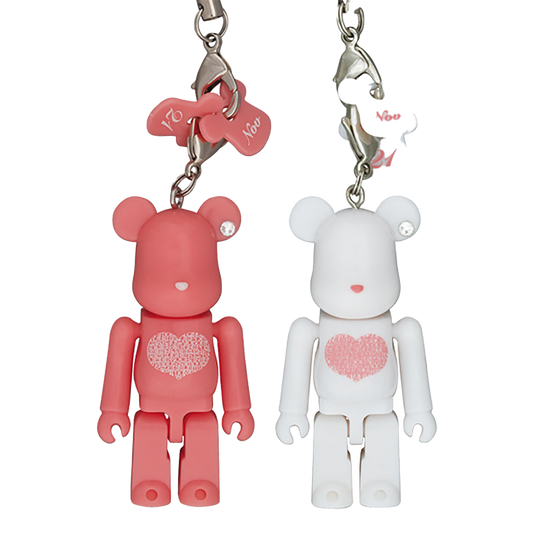 Happy BE@RBRICK INTERNATIONAL LOVE HEART（ピンク／ホワイト）