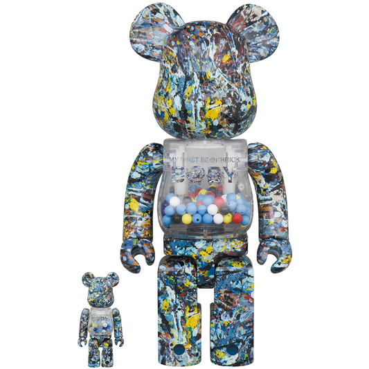 MY FIRST BE@RBRICK B@BY Jackson Pollock Studio Ver.100％ & 400％