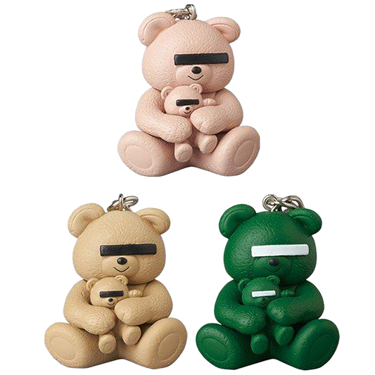 KEYCHAIN ​​UNDERCOVER BEAR PINK / GREEN / BEIGE