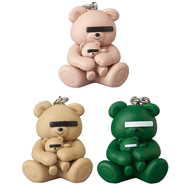 MEDICOM TOY - Key Charm  2個セット KEYCHAIN ​​UNDERCOVER BEAR PINK / GREEN / BEIGE | MEDICOM TOY