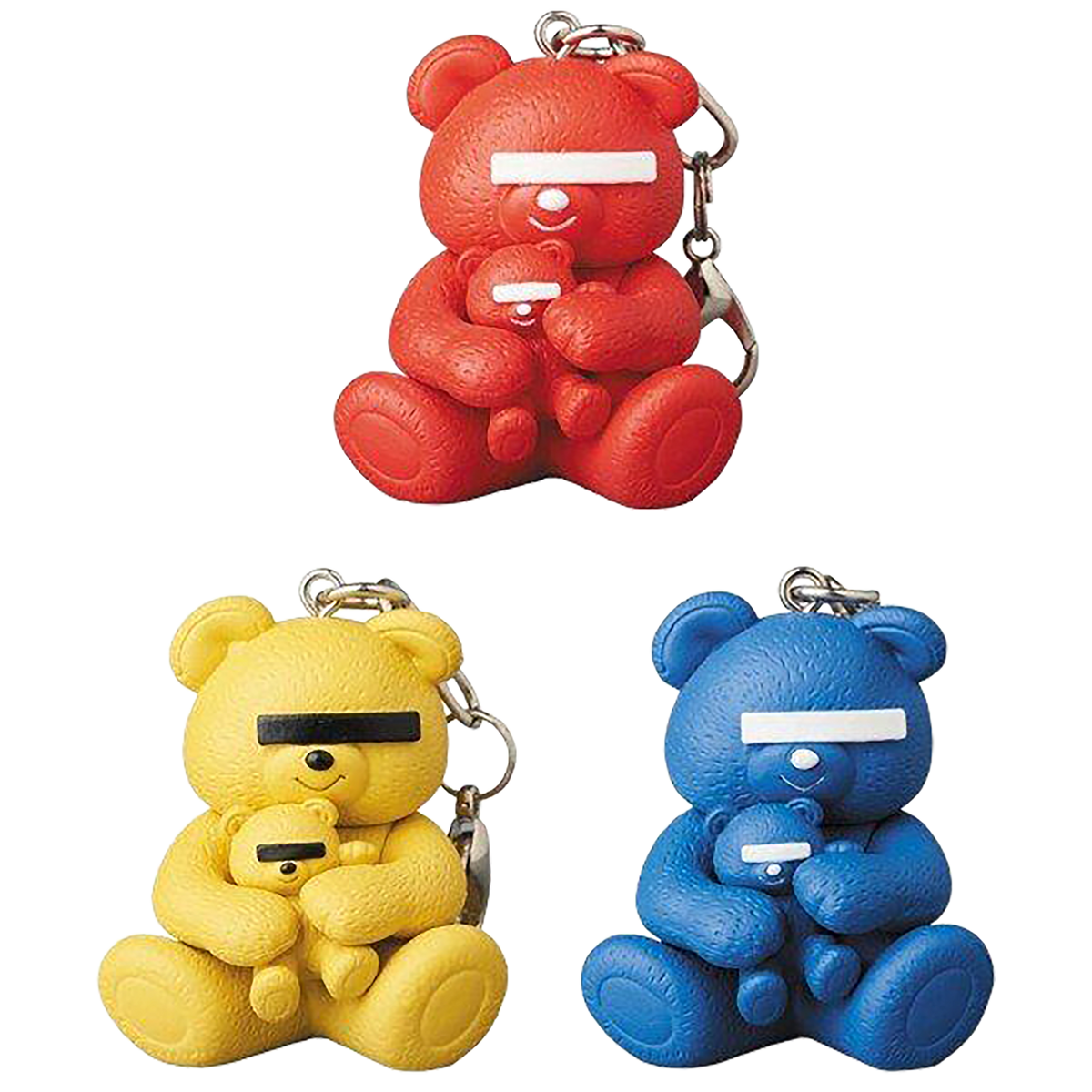 KEYCHAIN ​​UNDERCOVER BEAR RED / YELLOW / BLUE | MEDICOM TOY