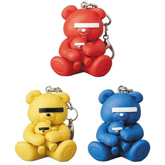 KEYCHAIN ​​UNDERCOVER BEAR RED / YELLOW / BLUE