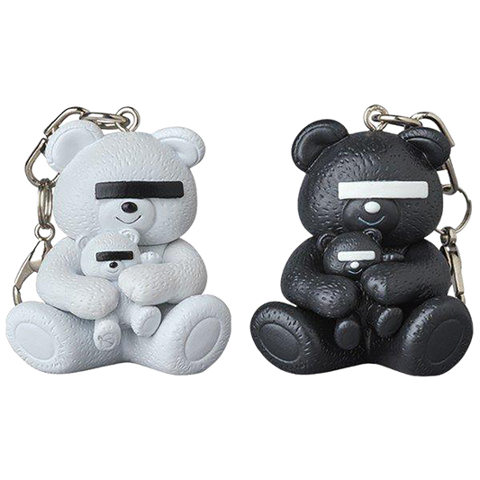 KEYCHAIN ​​UNDERCOVER BEAR WHITE / BLACK