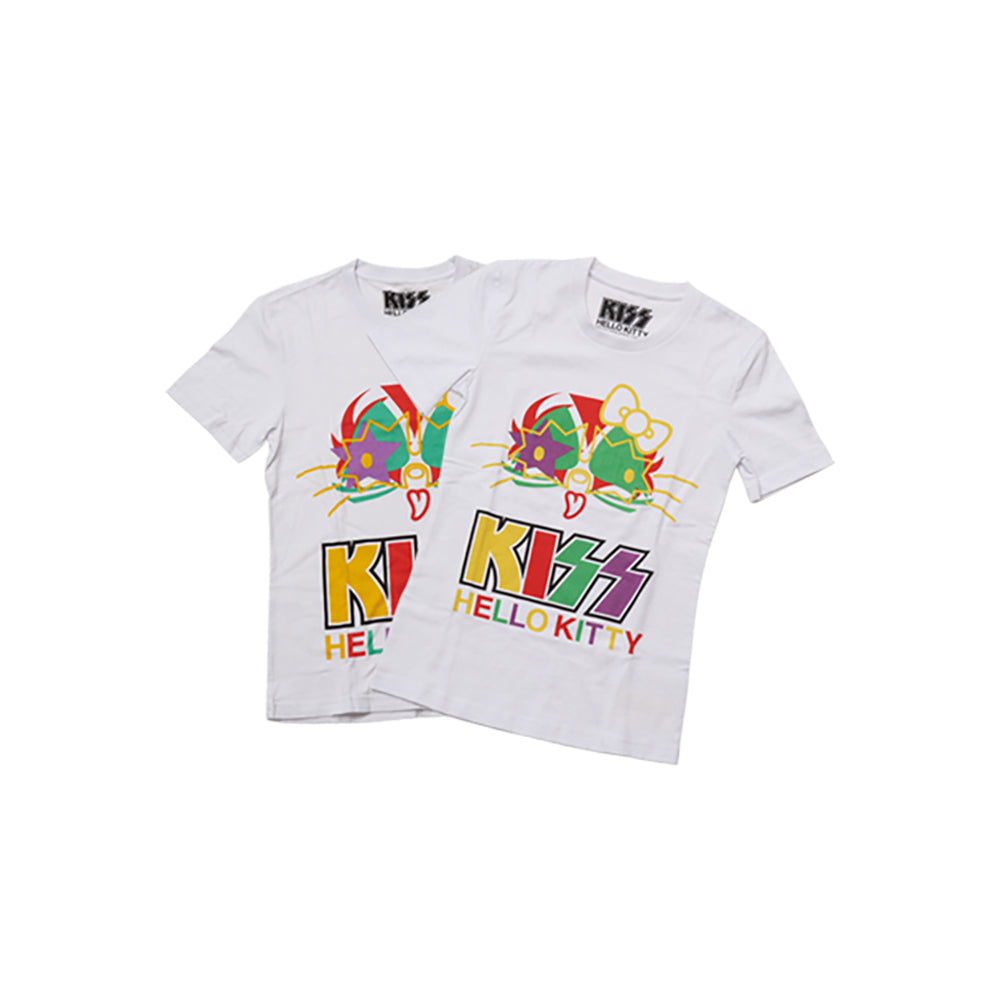 KISS × HELLO KITTY シリーズ Tシャツ カラーフェイス_0