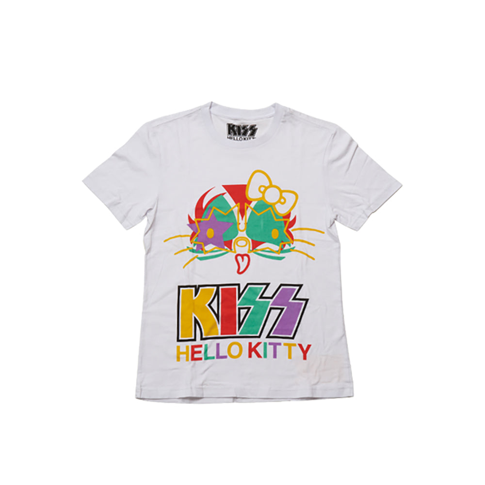 KISS × HELLO KITTY シリーズ Tシャツ カラーフェイス_1
