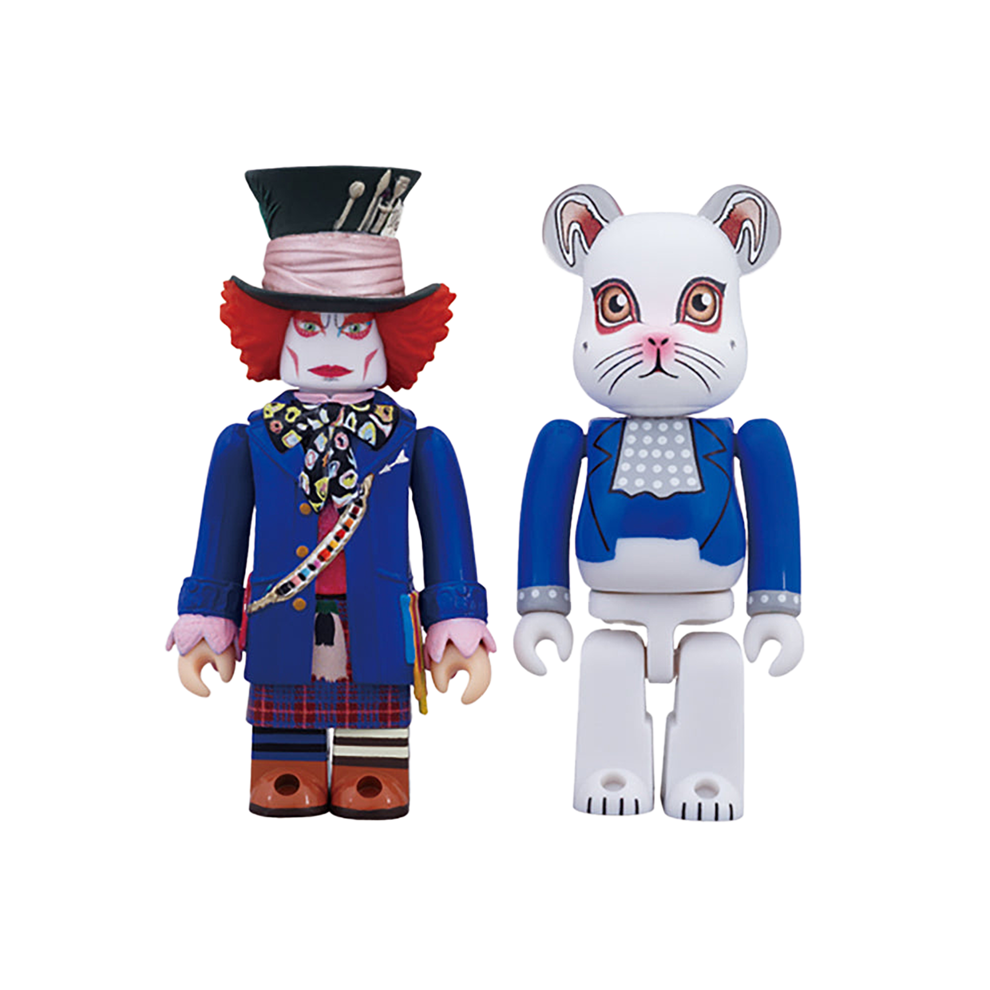 キューブリック マッドハッター（ブルージャケットver.） & ベアブリック ホワイトラビット セット