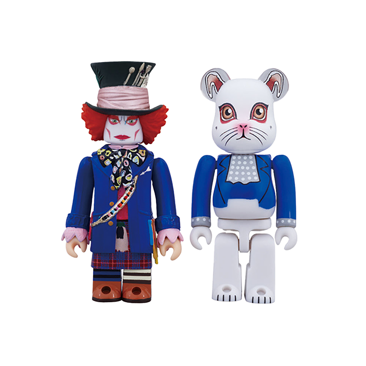 キューブリック マッドハッター（ブルージャケットver.） & ベアブリック ホワイトラビット セット