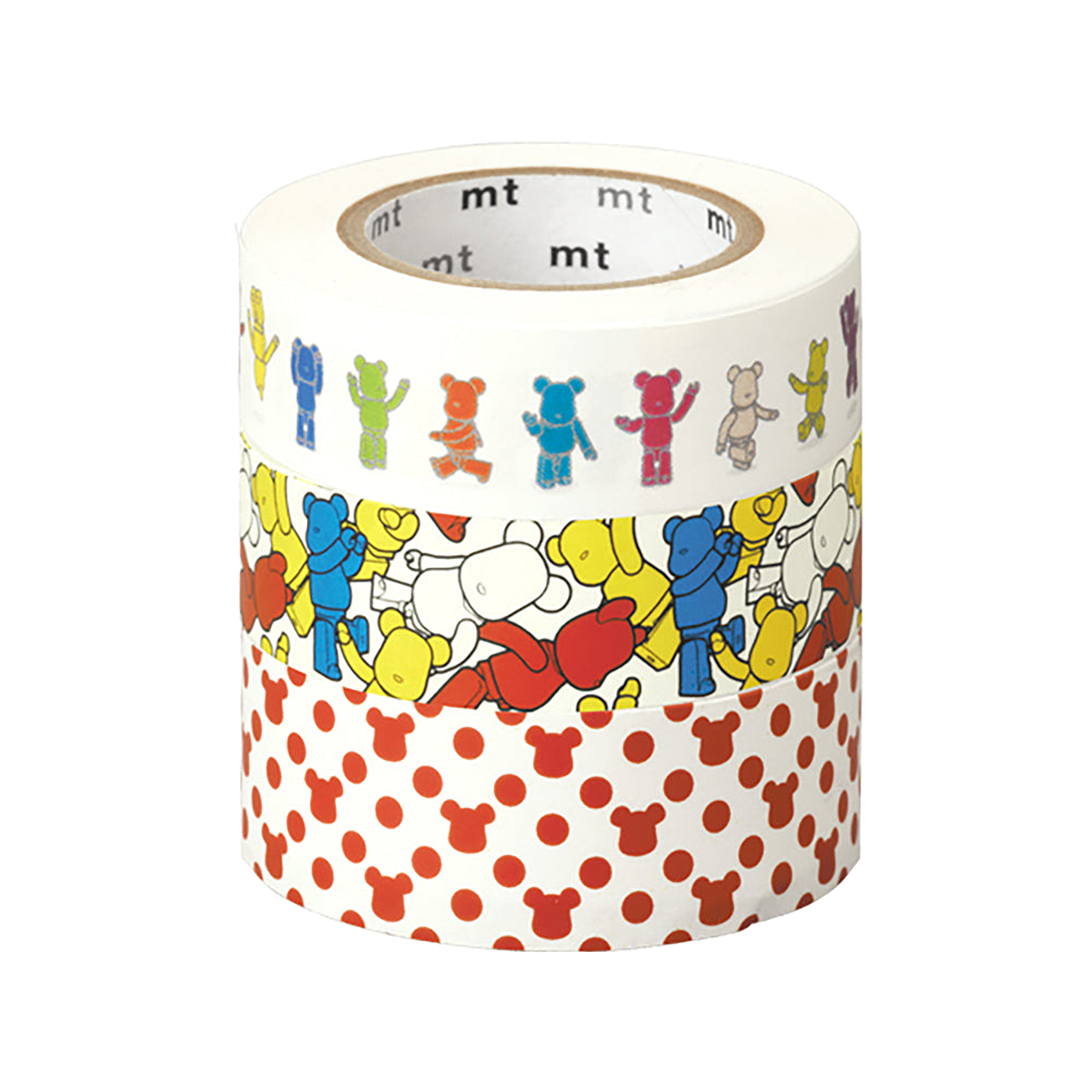 BE@RBRICK masking tape ACTION／CROWD／POLCADOT 3本セット