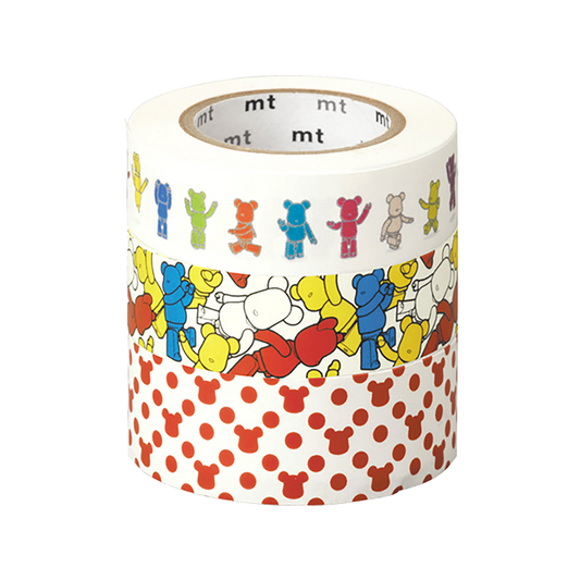 BE@RBRICK masking tape ACTION／CROWD／POLCADOT 3本セット