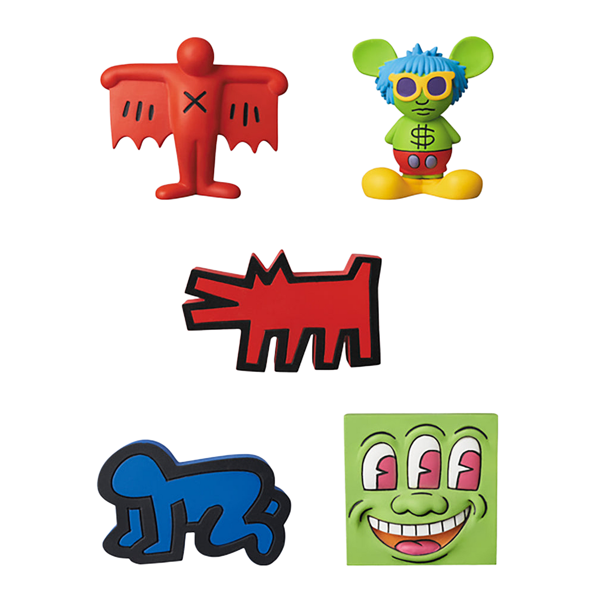 MINI VCD KEITH HARING Barking Dog／Flying Devil／Radiant Baby／Andy Mouse／Three Eyed Smiling Face
