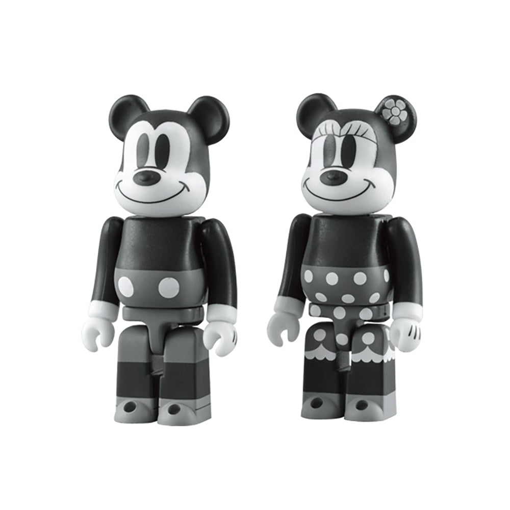 BE@RBRICK MICKEY MOUSE & MINNIE MOUSE
（BLACK & WHITE ver.） 2 PACK_0