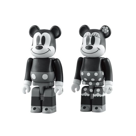 BE@RBRICK MICKEY MOUSE & MINNIE MOUSE
（BLACK & WHITE ver.） 2 PACK